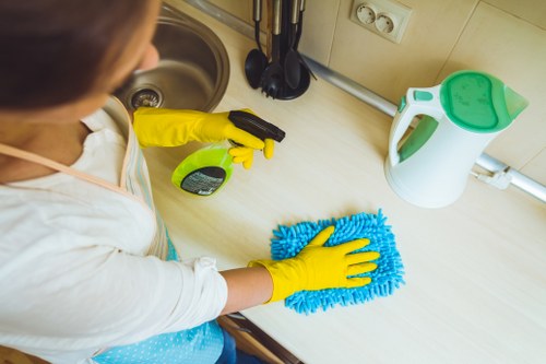 Client raising a service concern about cleaning quality