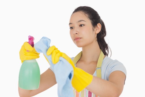 Local cleaner vacuuming a period property in Islington